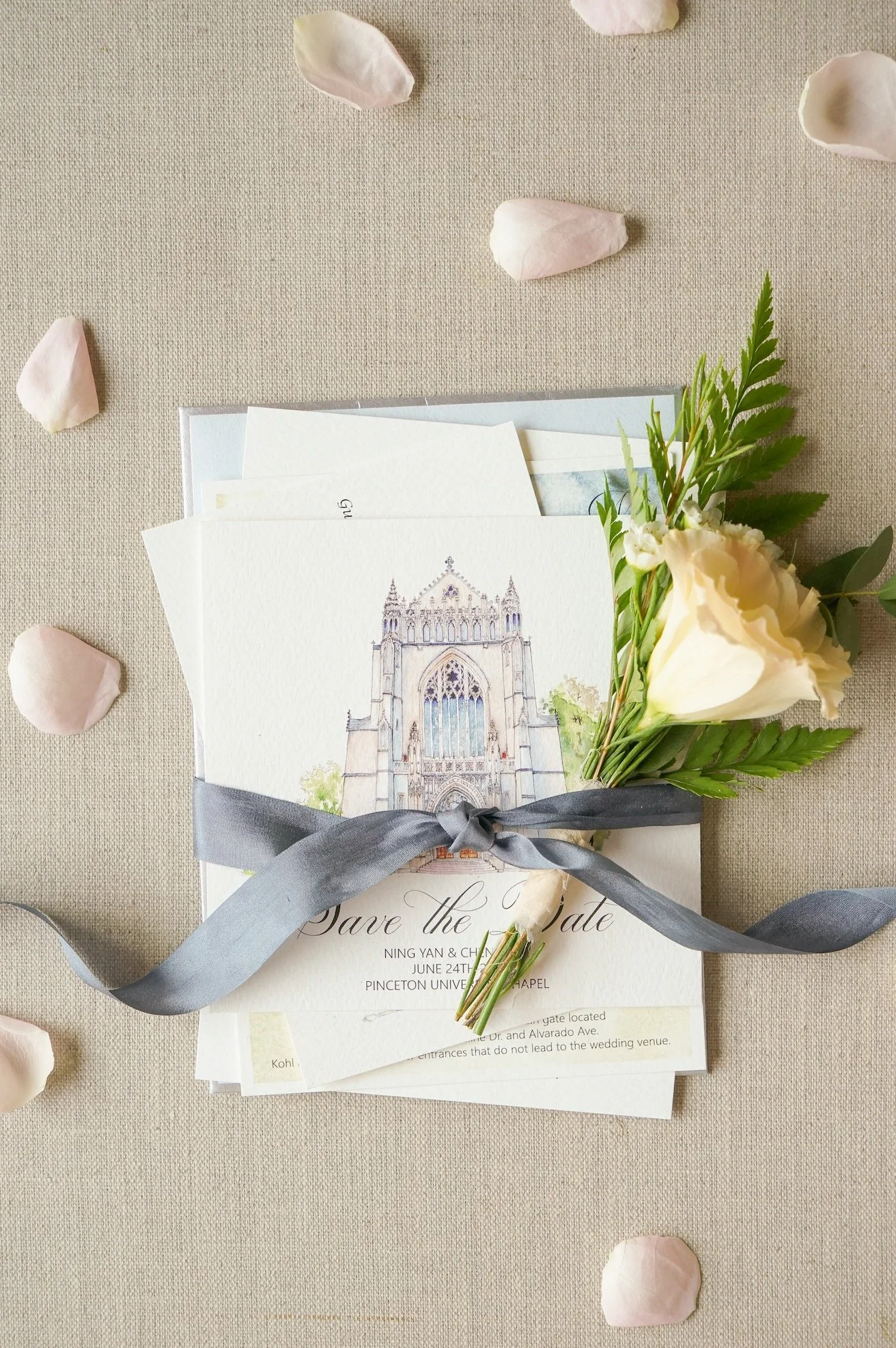 Custom Wedding Invitation PRINCETON UNIVERSITY CHAPEL’S WEDDING