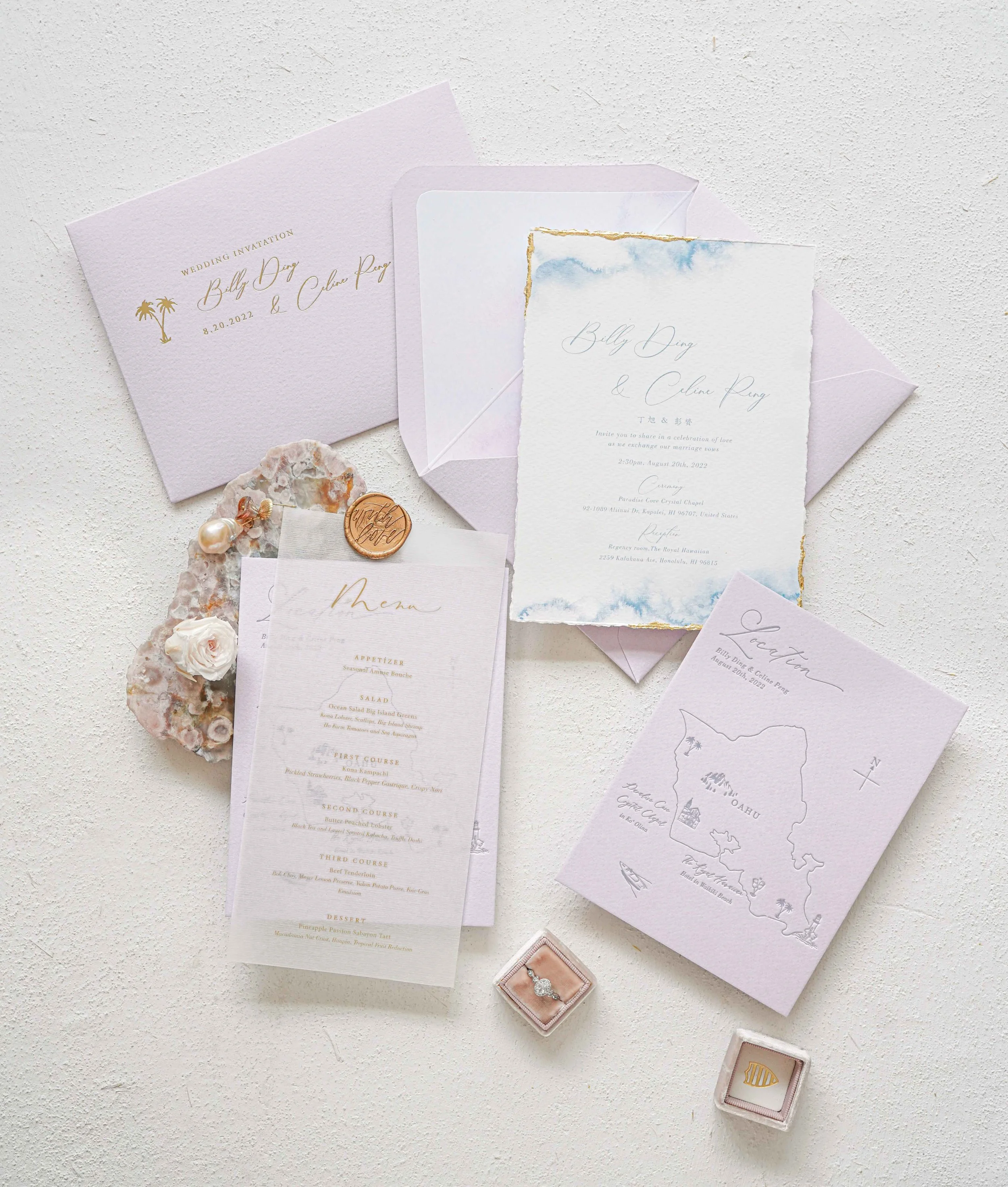 Wedding Invitation Suite BILLY & CELINE INVITATION SUITE