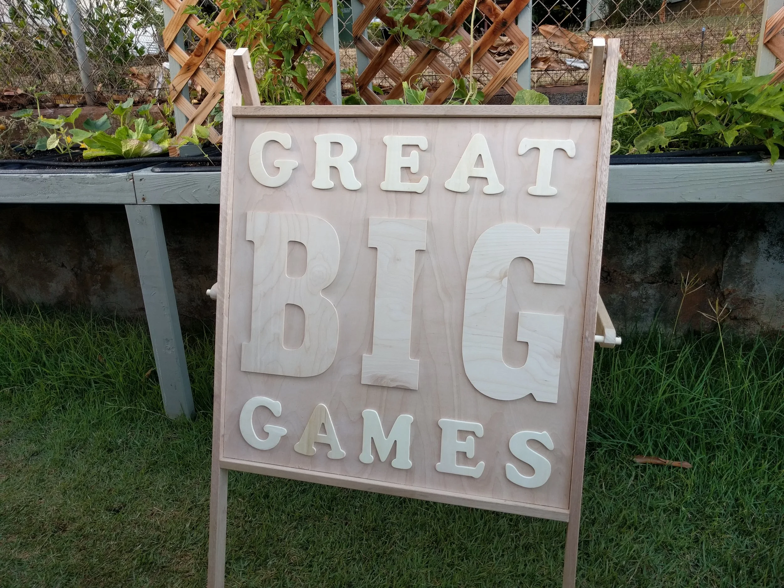 Great Big Games Sign