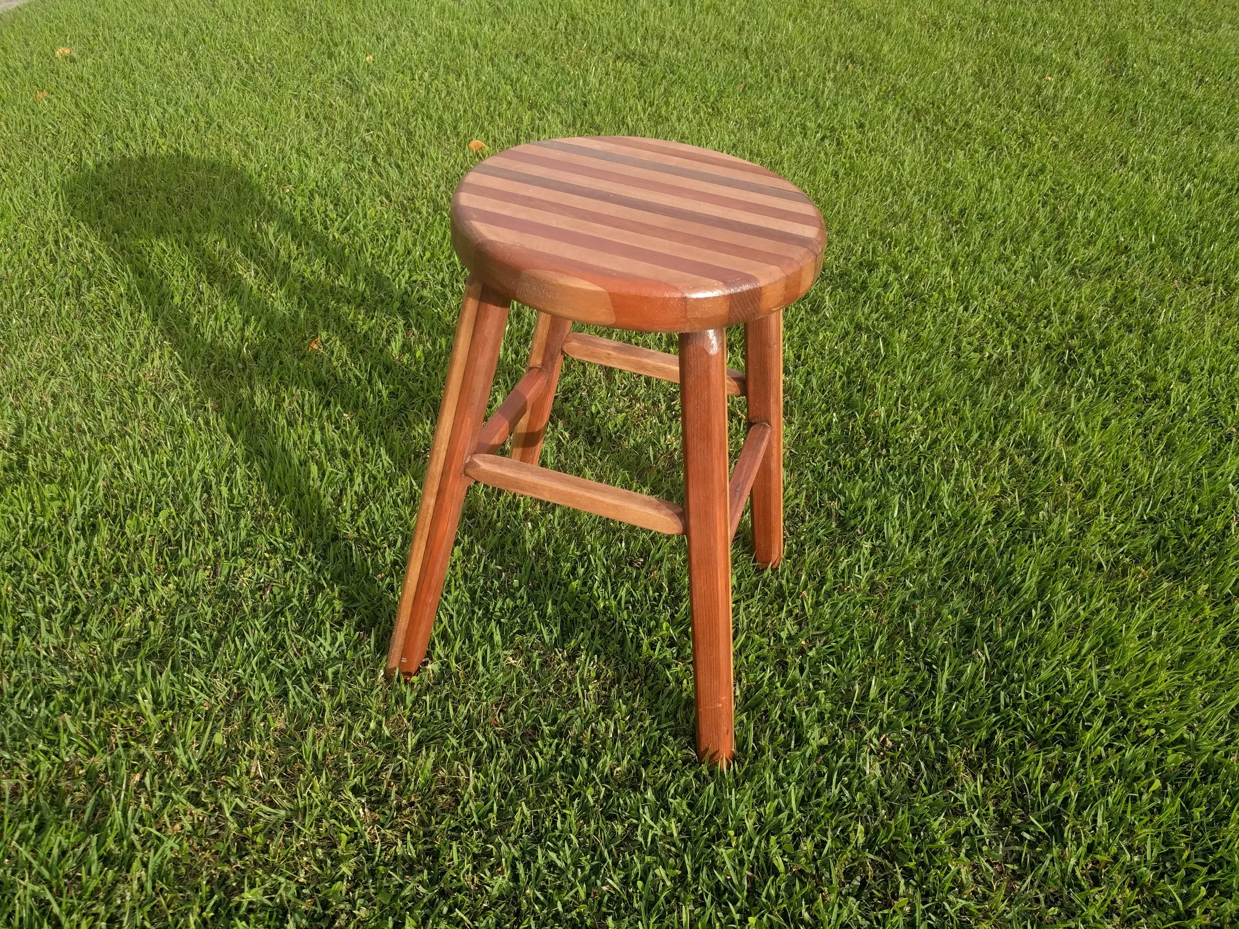 Mahogany and Maple Stool