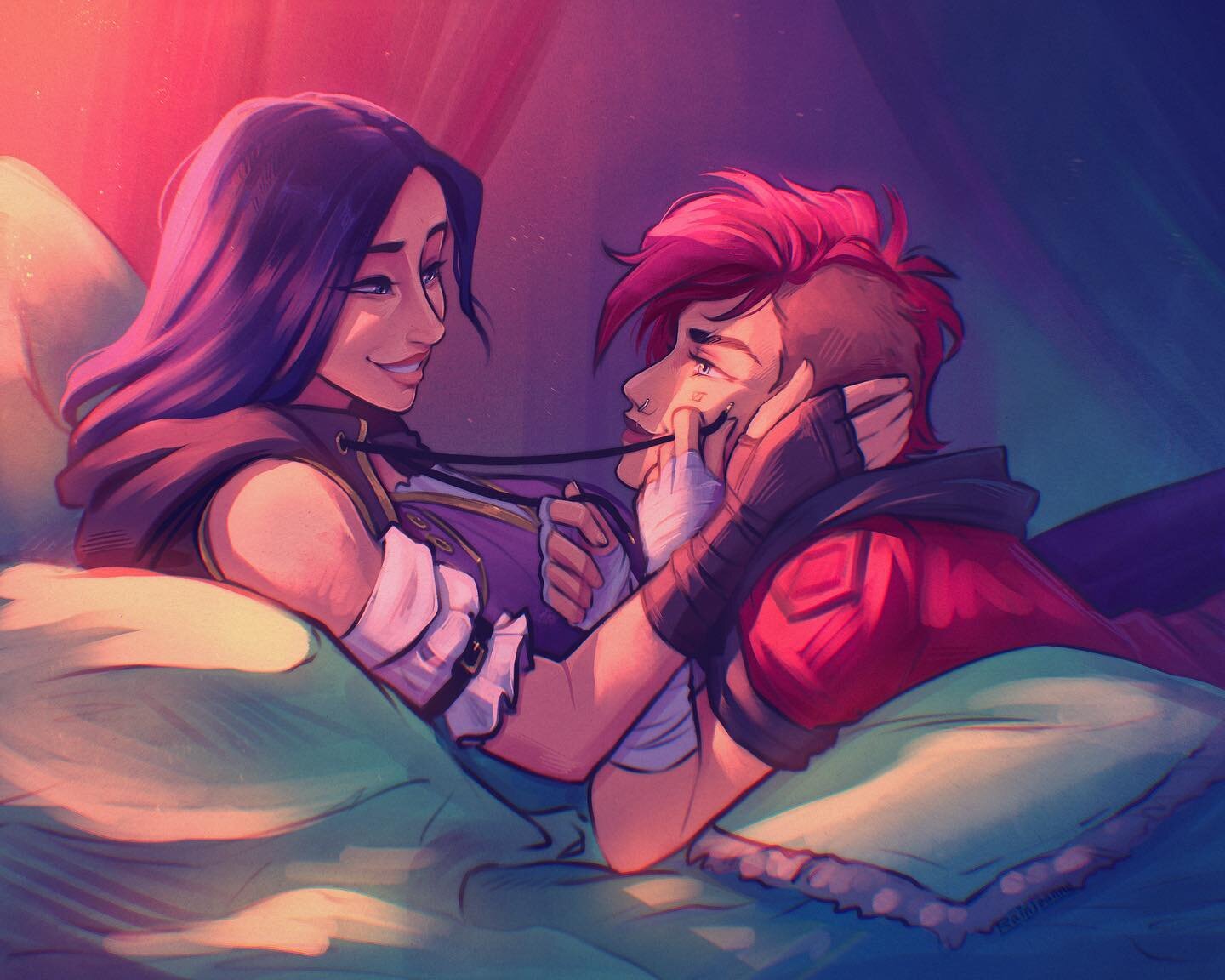 Vi &amp; Caitlyn! 💙💗 (this was meant to be for Valentine&rsquo;s Day but I&rsquo;m late lol oops) (*/&omega;＼)
.
I&rsquo;m actually surprised I haven&rsquo;t done a Jinx drawing yet. But that&rsquo;s incoming, don&rsquo;t you worry. 
.
What should 
