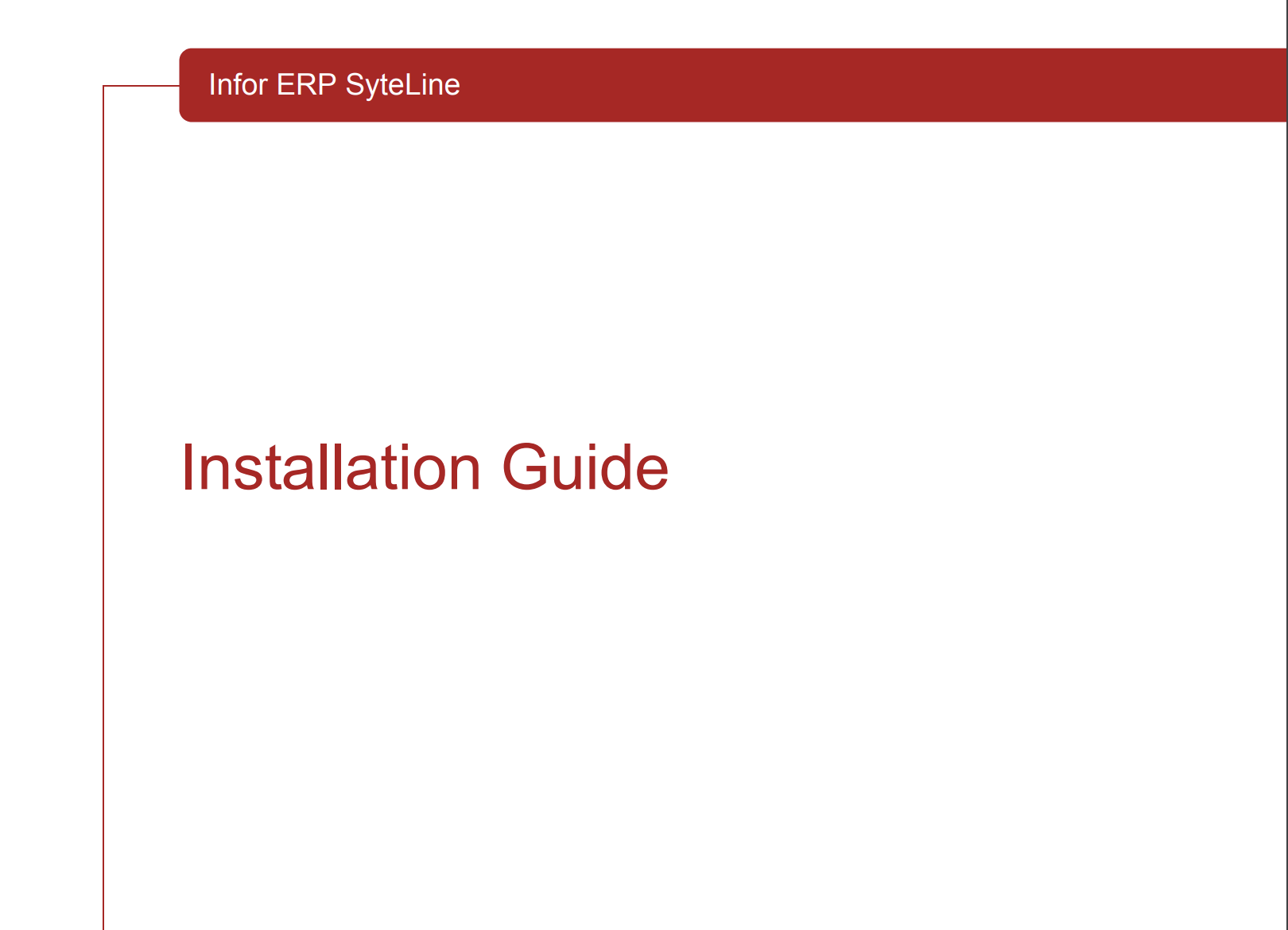 Infor SyteLine Installation Guide