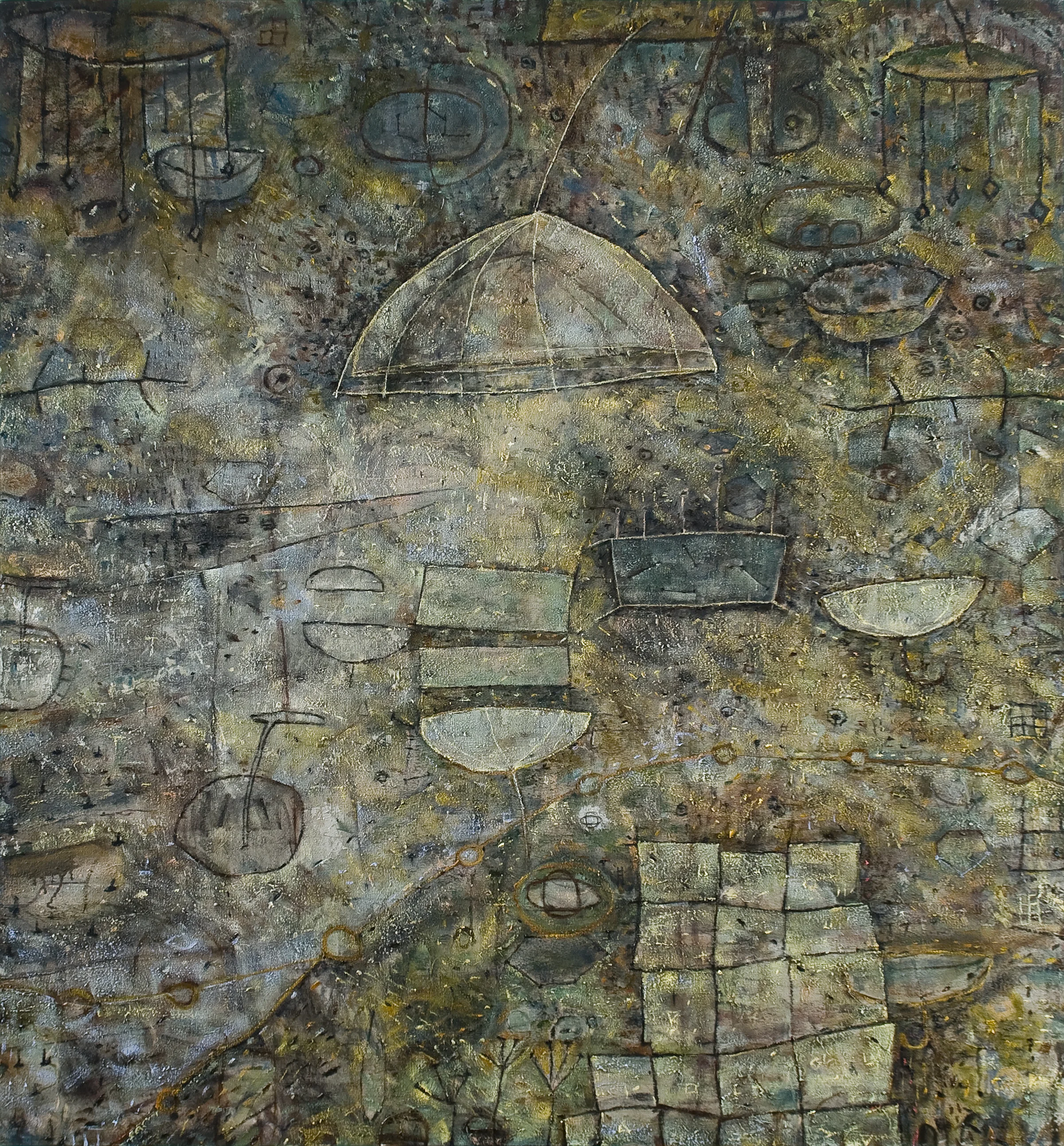  history lesson  54”x56” 