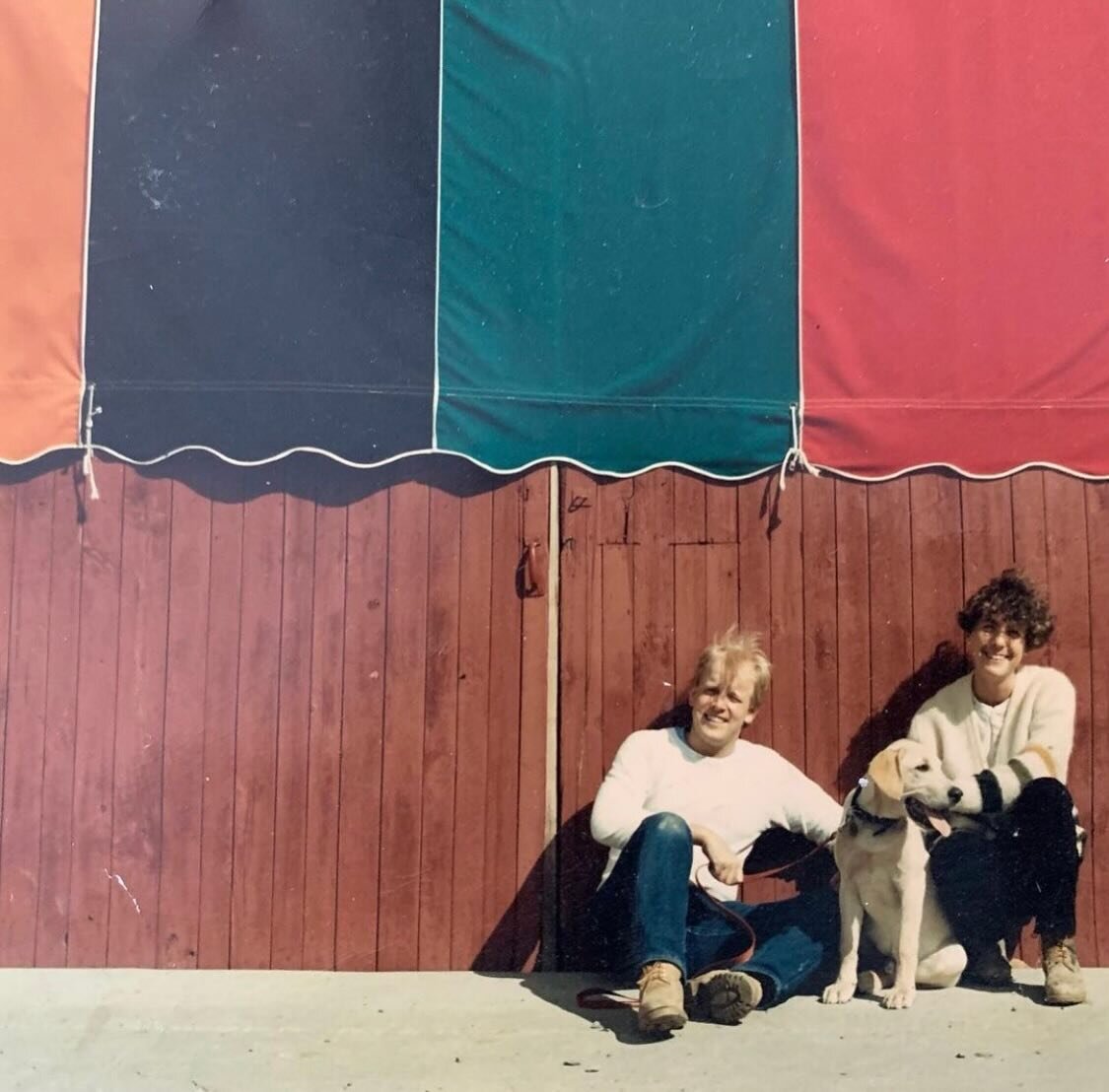 Plaines Vineyard, Cayuga Lake New York 1984 , Jack and I and our very first Dog Okeefe , we were  wine makers back then #1984 #vineyard #fingerlakes #wine #love #whenwewereyoung  #newyork #life #mybestfriend #myhusband #abeautifullife ##artist #artli