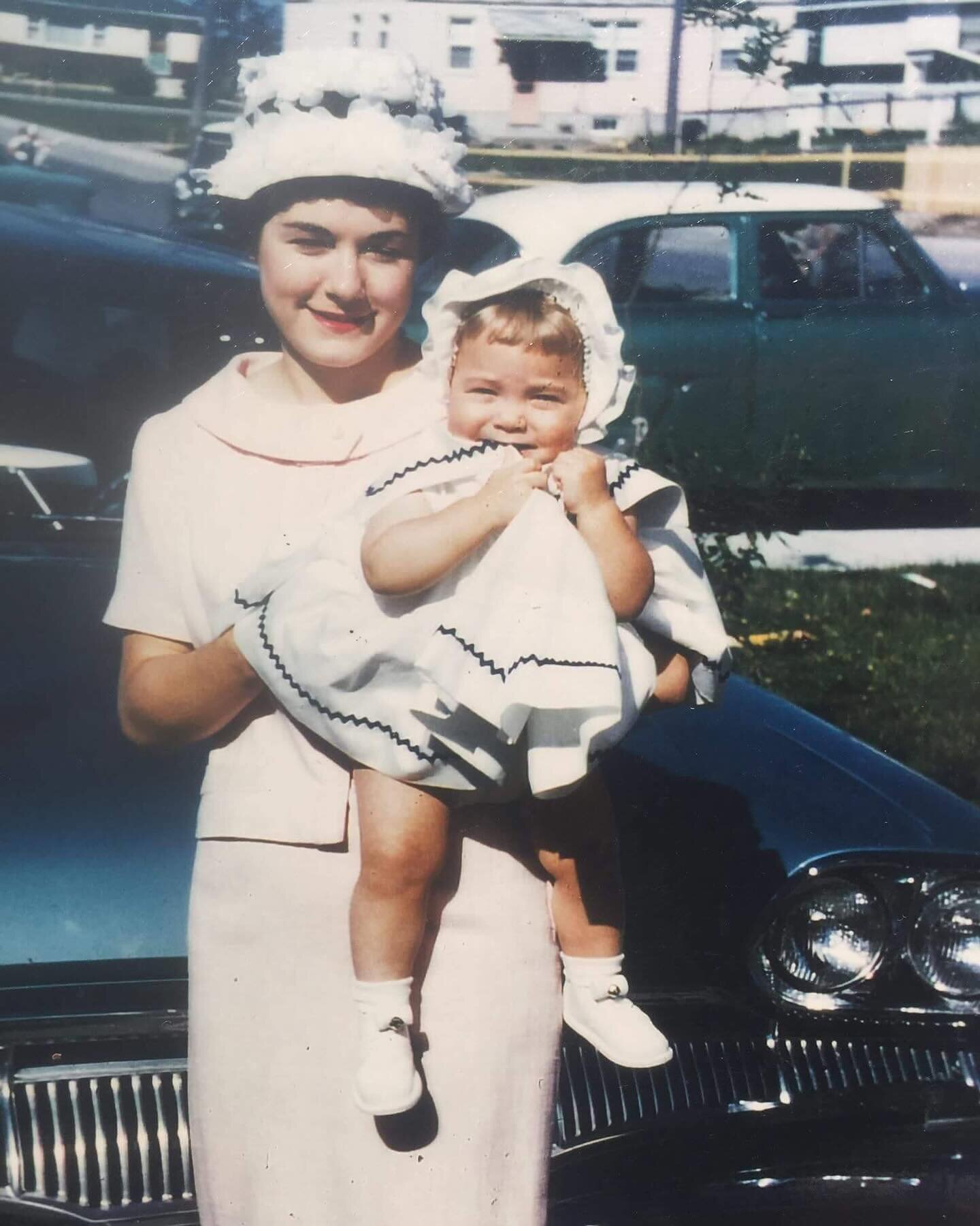 Happy Easter from@Wee Me and my Mom 1960 sporting a dress my grandmother made #happyeaster #1960s #celebrate #love #artist #easter #family #sunday #grandparents