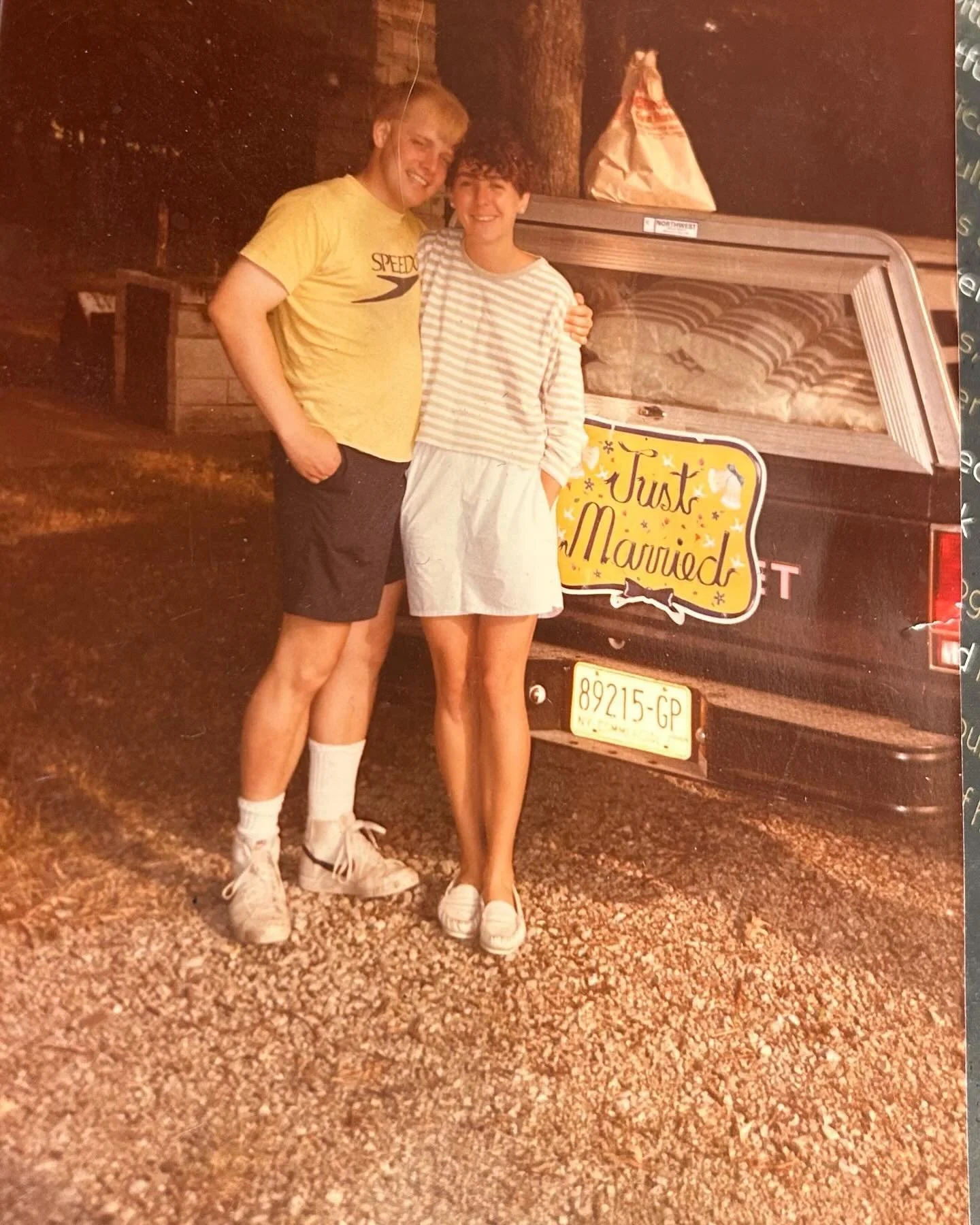 Just Married, July 1984 , off to Canada for a 3 week honeymoon. i just recovered this photo after my Mom passed away last month and hadn&rsquo;t seen this since the 1980&rsquo;s #love #honeymoon #1980s #life #mylove #canada #love #artist