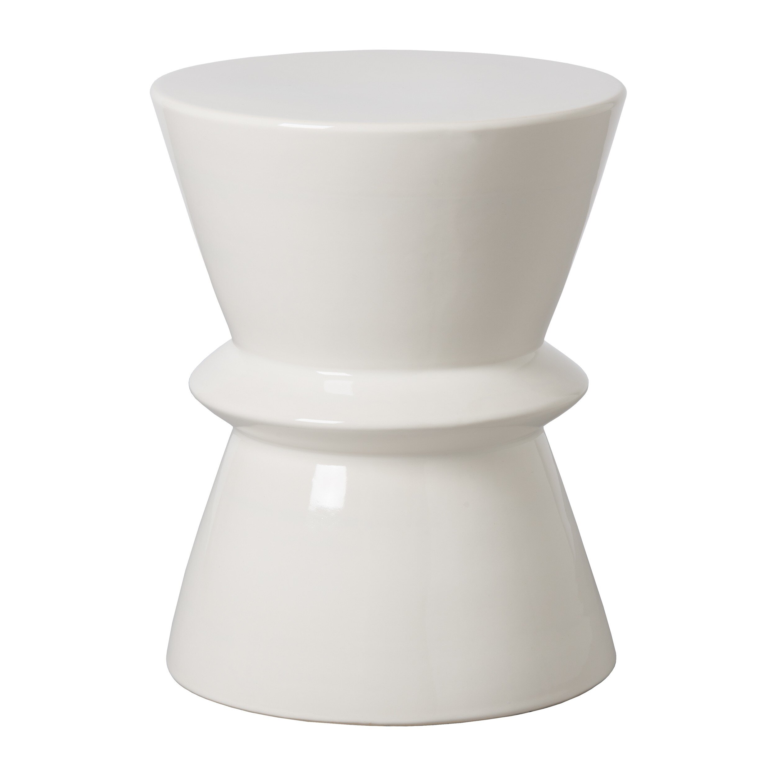 Ceramic Stool-White