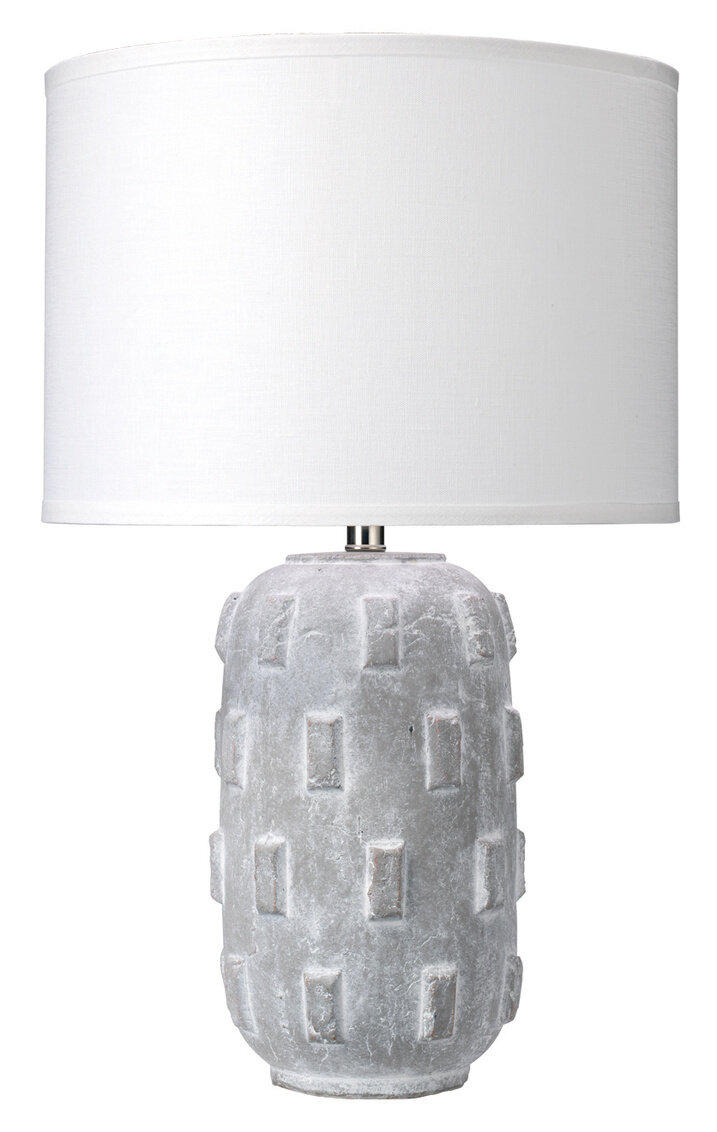 Textured Grey Ceramic Lamp