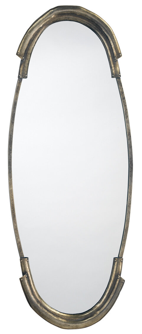 Silver Patina Metal Mirror