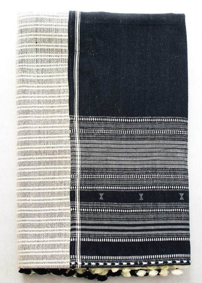 Black &amp; Ivory Organic Cotton Blanket