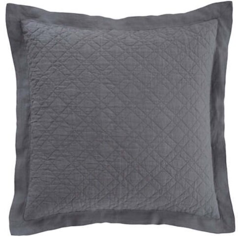 Washed Linen Quilted Grey