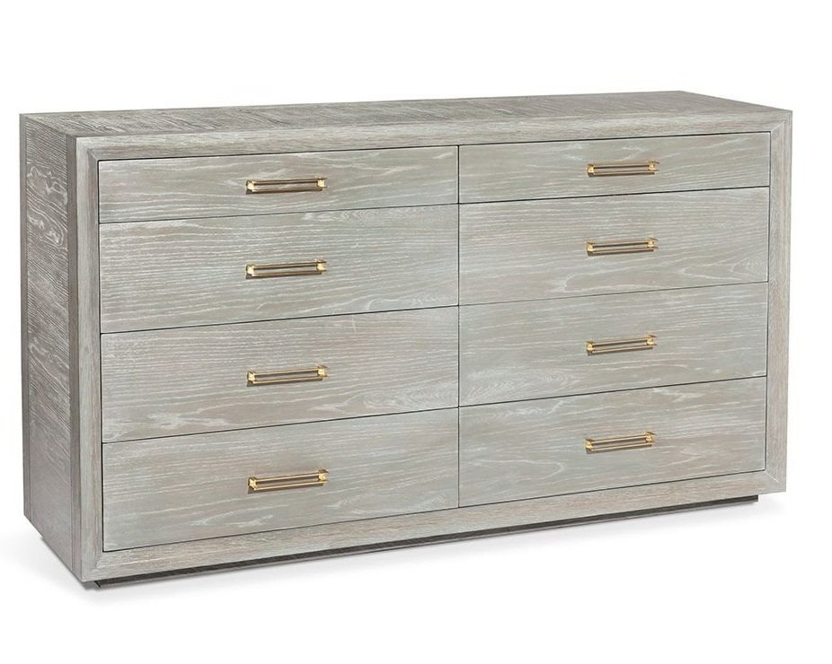 Grey Oak Double Chest of Drawers