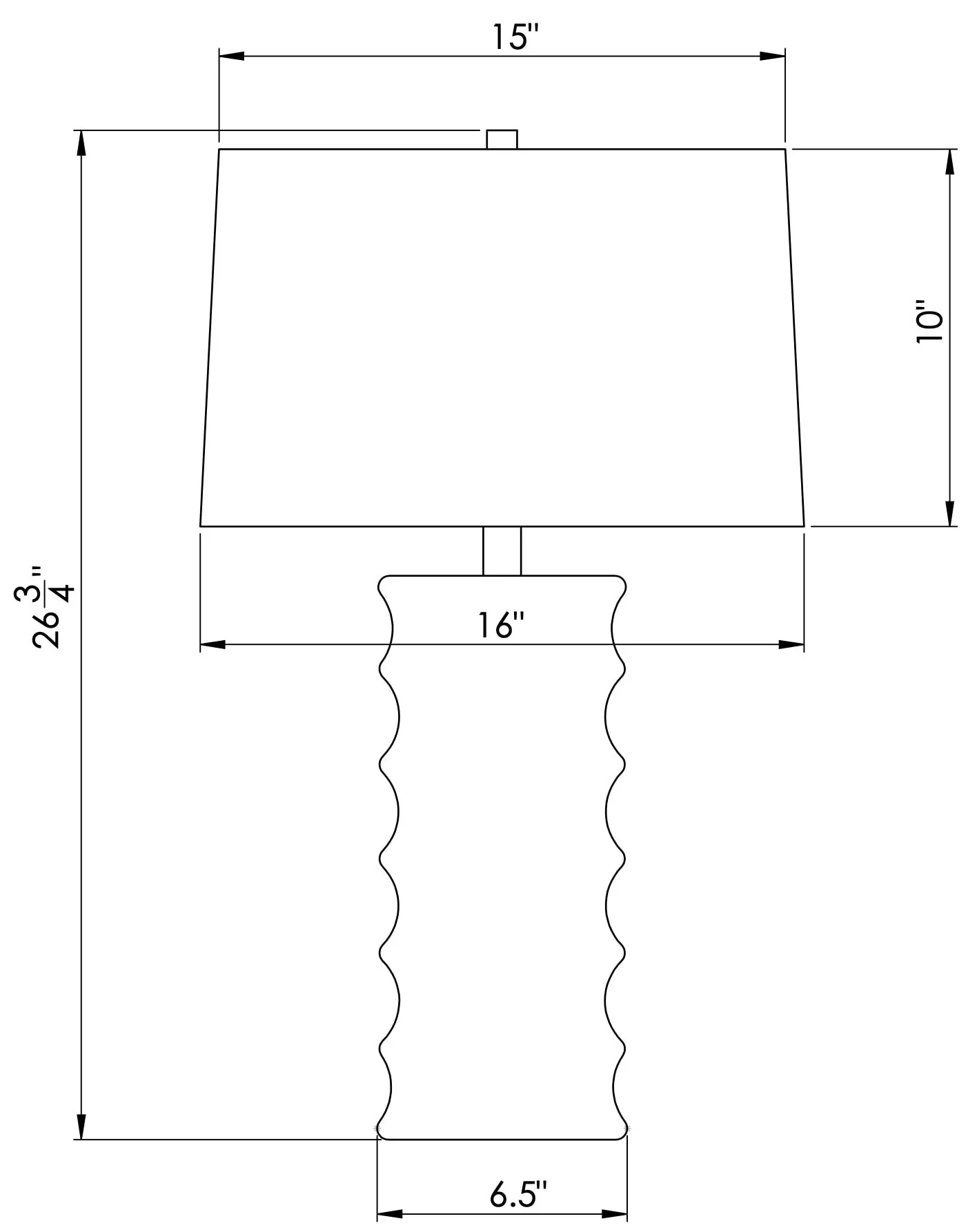 Antonio Table Lamp Dimensions