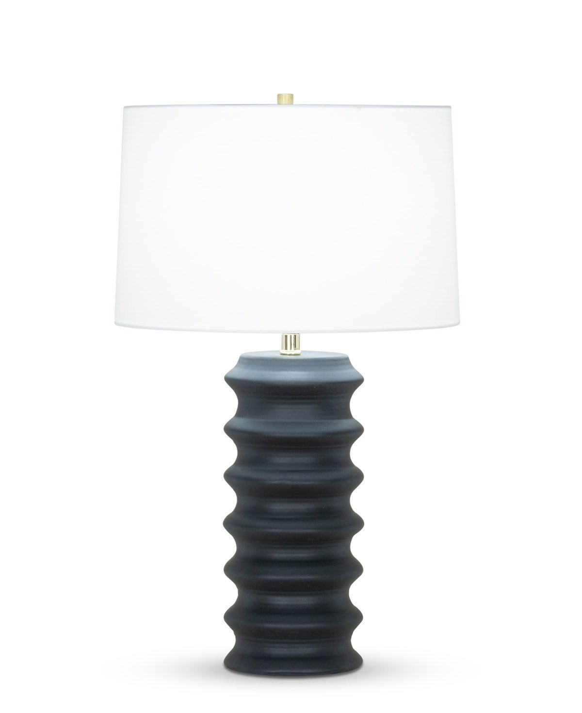 Ribbed Matte Black Lamp