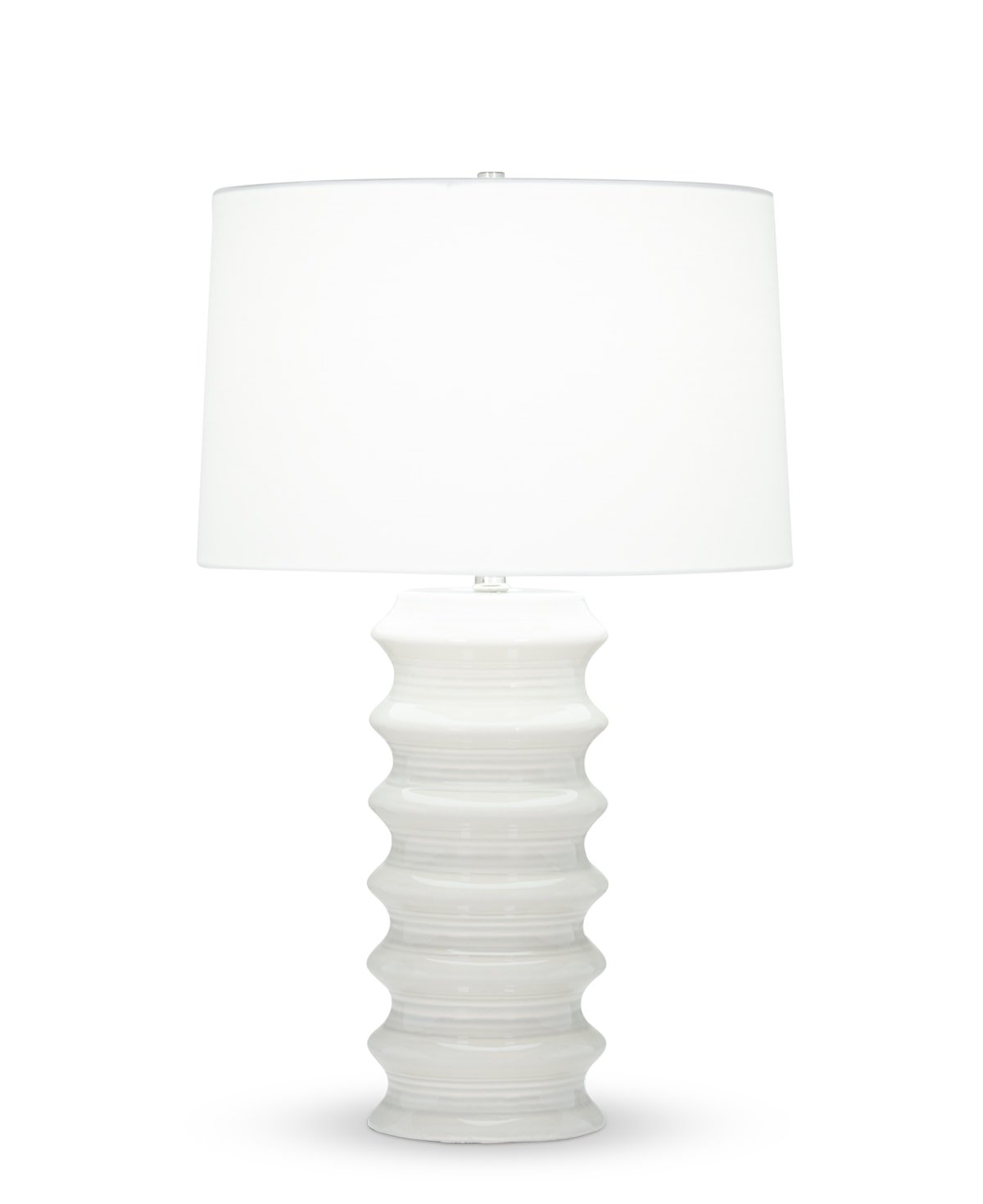 Ribbed Off White Lamp
