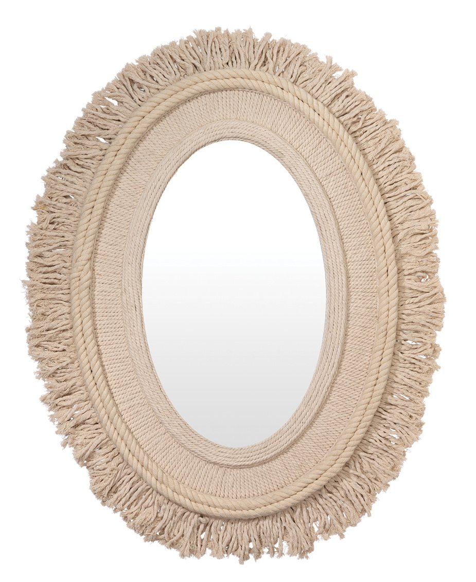 Fringe Oval Mirror