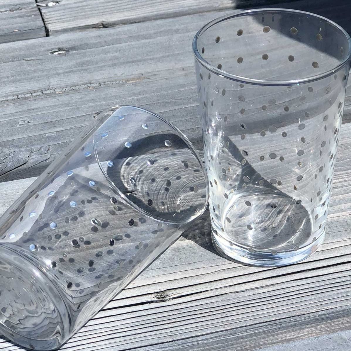 Moroccan Glasses-Polka Dots Silver