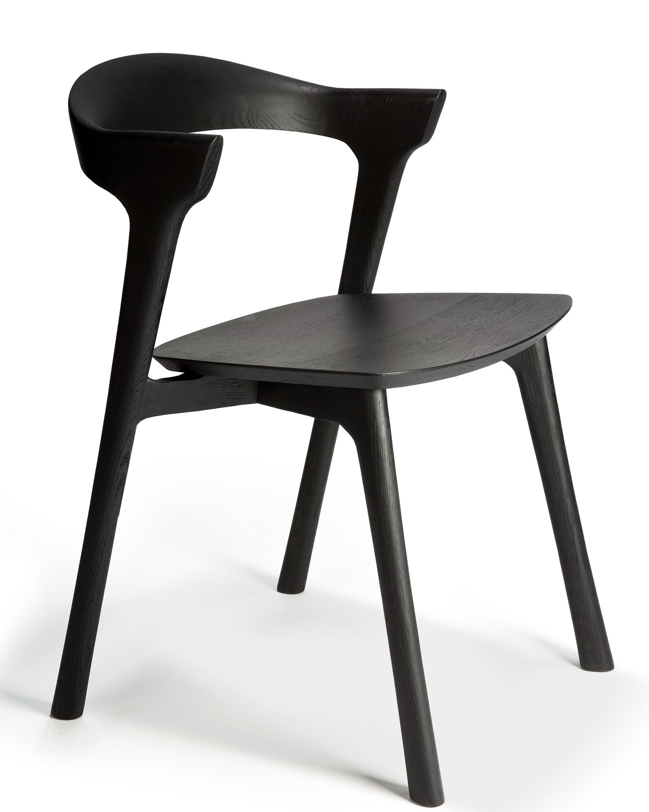 Oak Dining Chair-Black Varnish