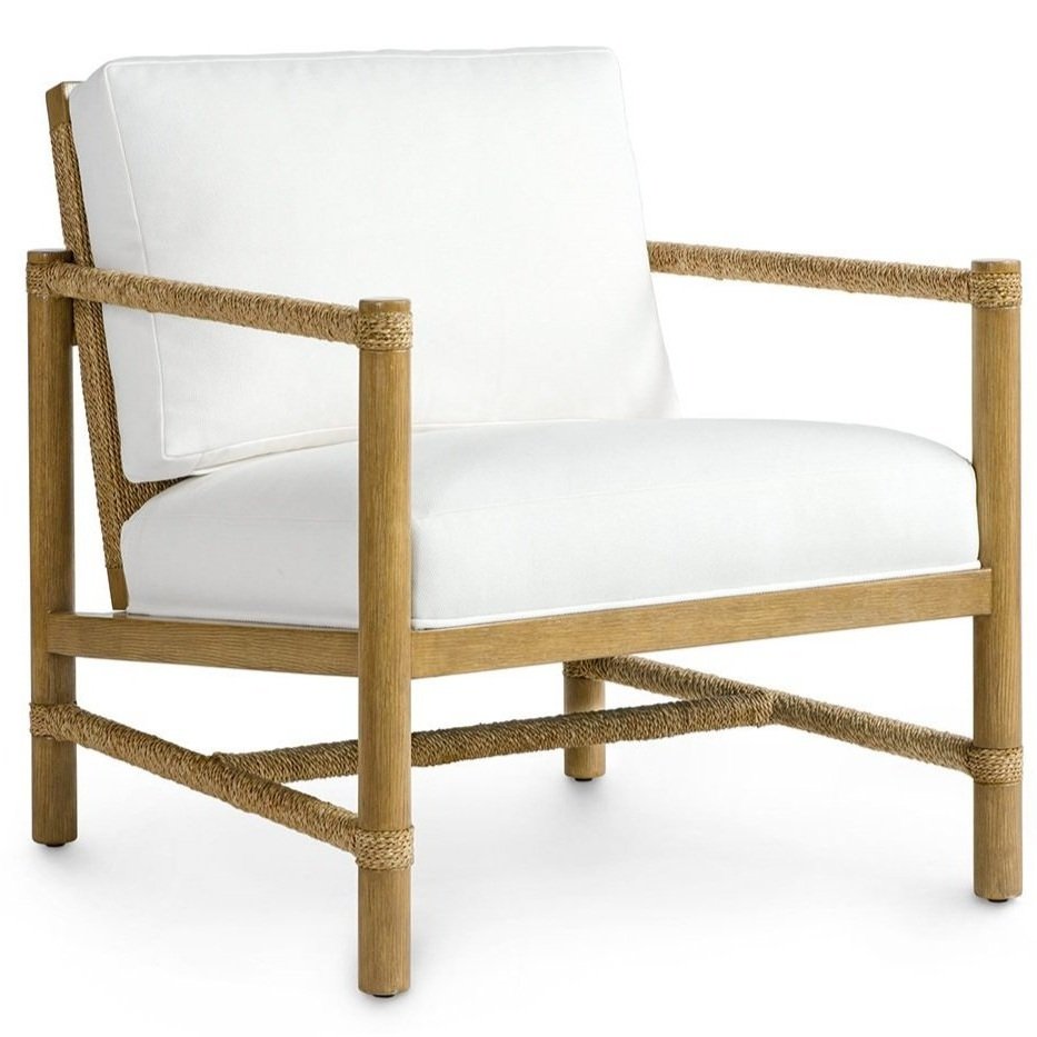 Woven and Oak Lounge Chair
