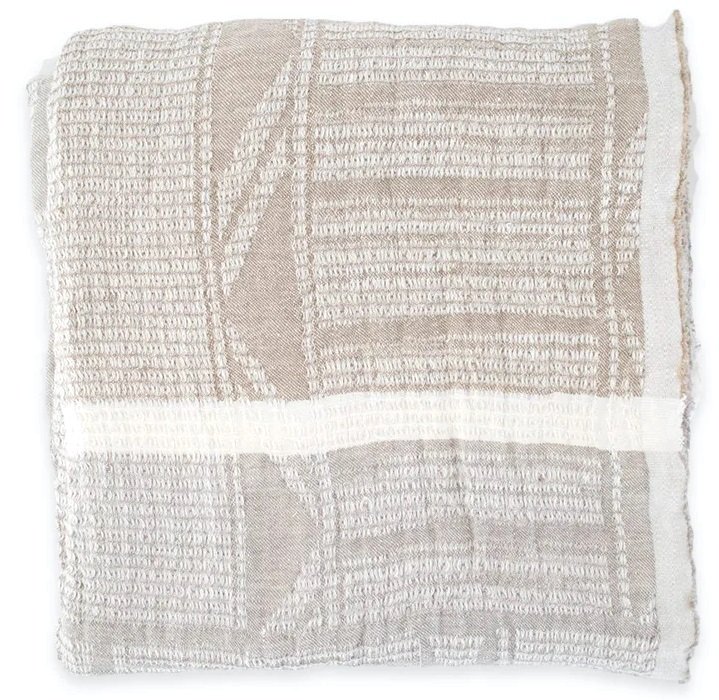 Bogolan Throw Desert/White