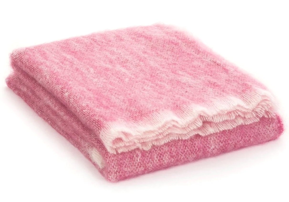 Irish Mohair Throw Blanket-Foxglove