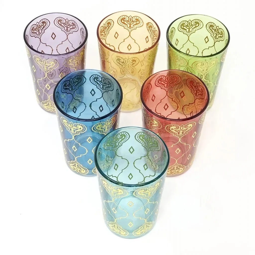Set of 6 Tea Glasses Colors-Harta