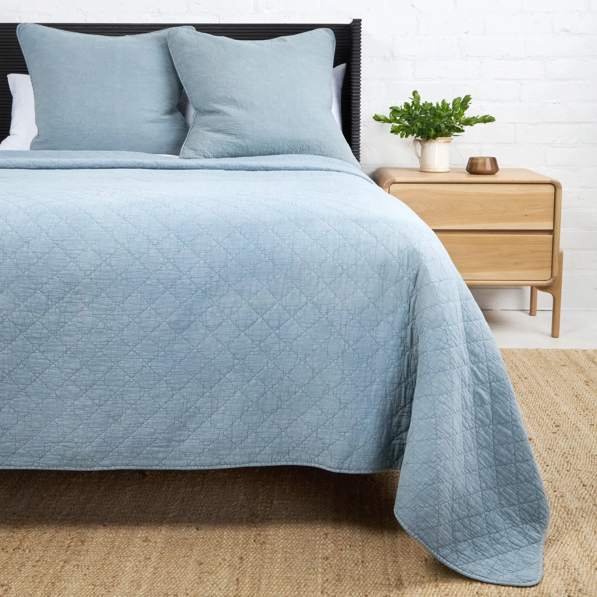 Huntington Coverlet-Dusty Blue