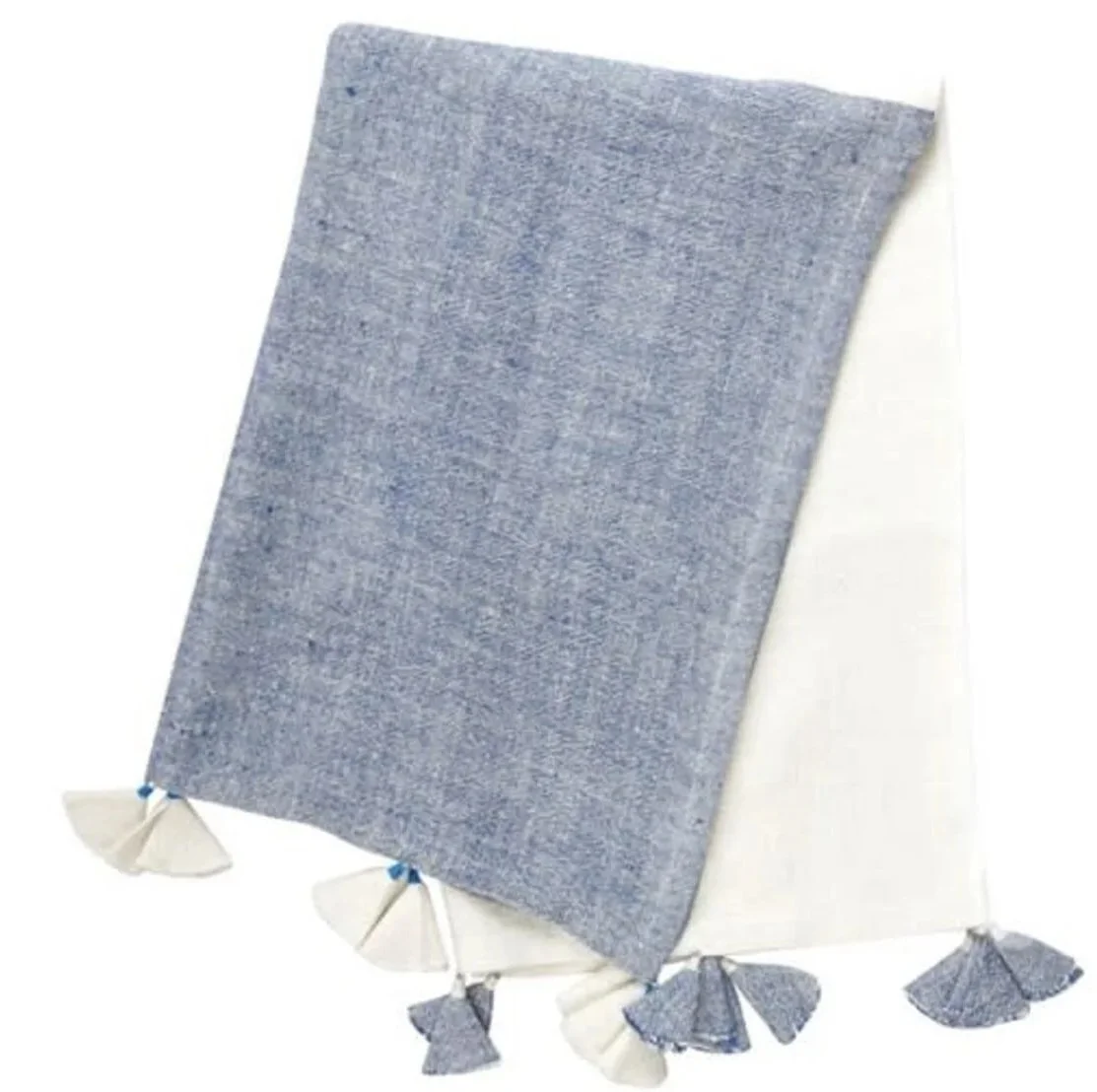 Colorblocked Tassel Throw Blanket