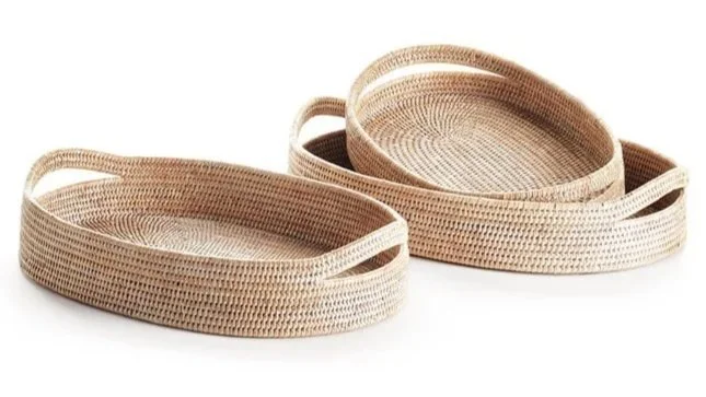 Oval Rattan Trays-Small, Medium &amp; Large