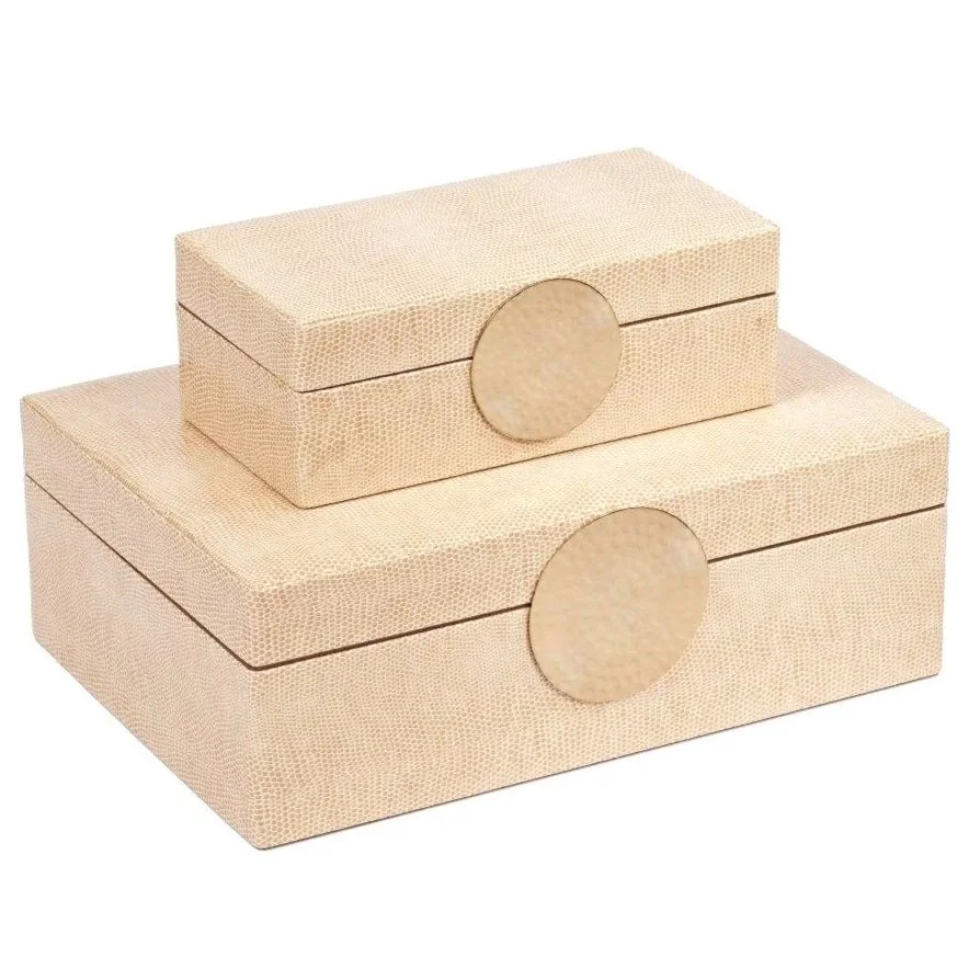 Faux Snakeskin Boxes