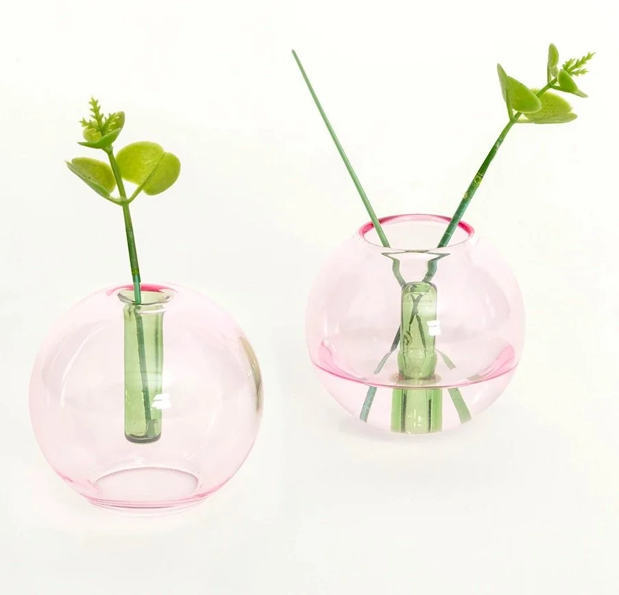 Mini Bubble Vase Pink/Green