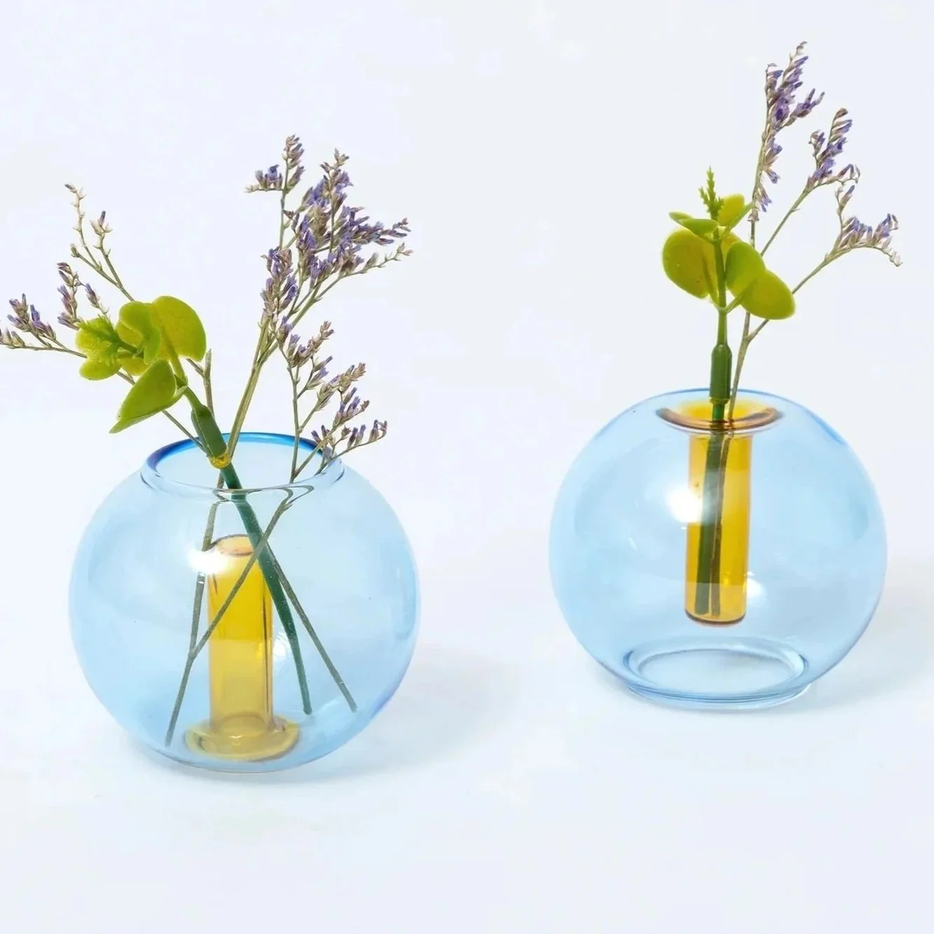 Mini-bubble Vase Blue/Yellow