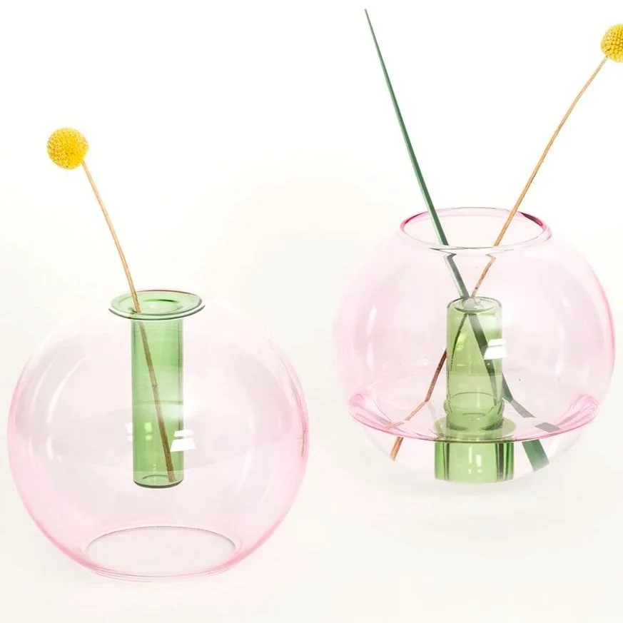 Medium Bubble Vase Pink/Green