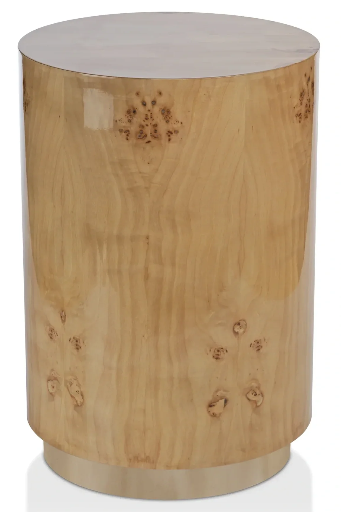 Burl Wood Veneer Stool/Table