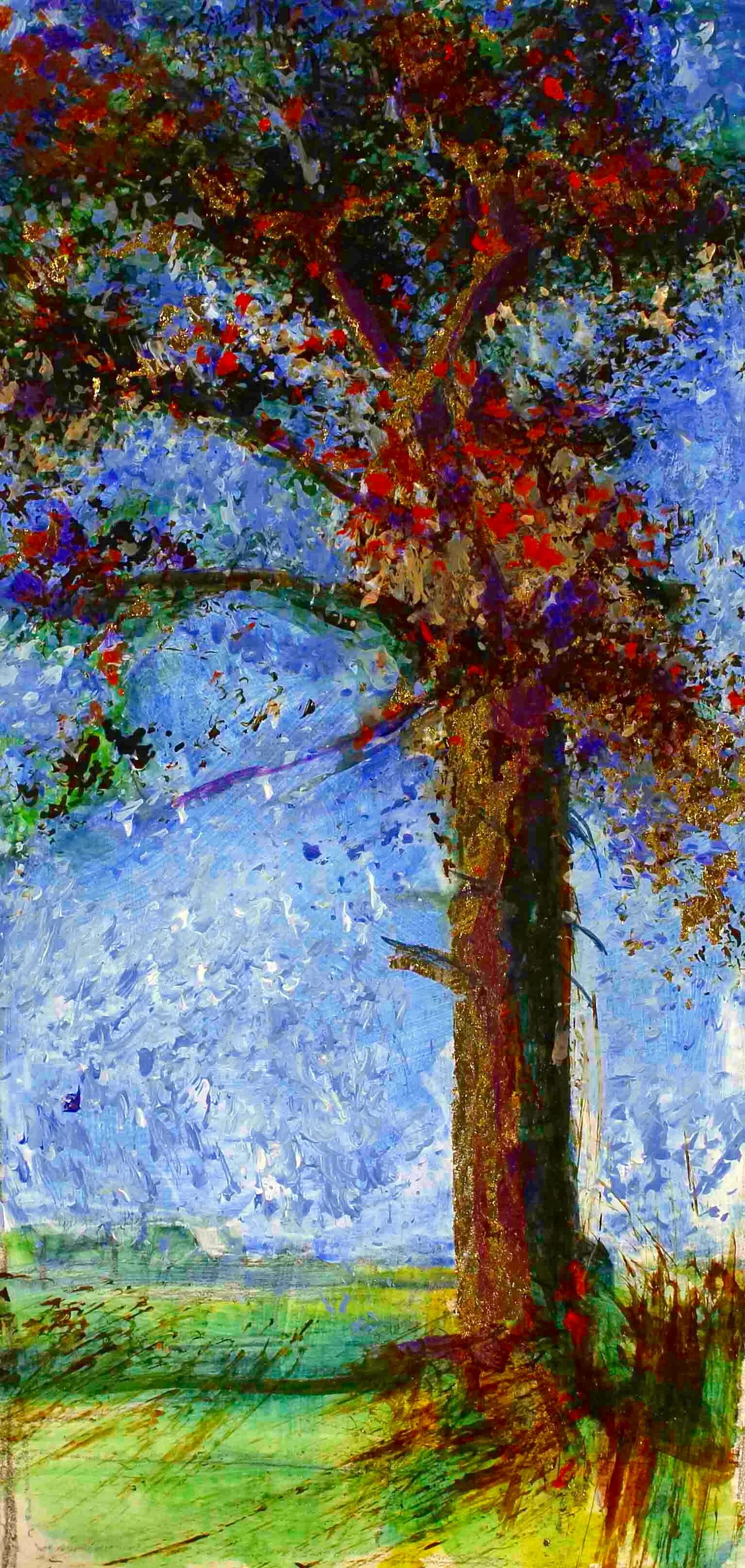 “Pargillis Pine”, mixed media, 8.75”x4.25”, sold