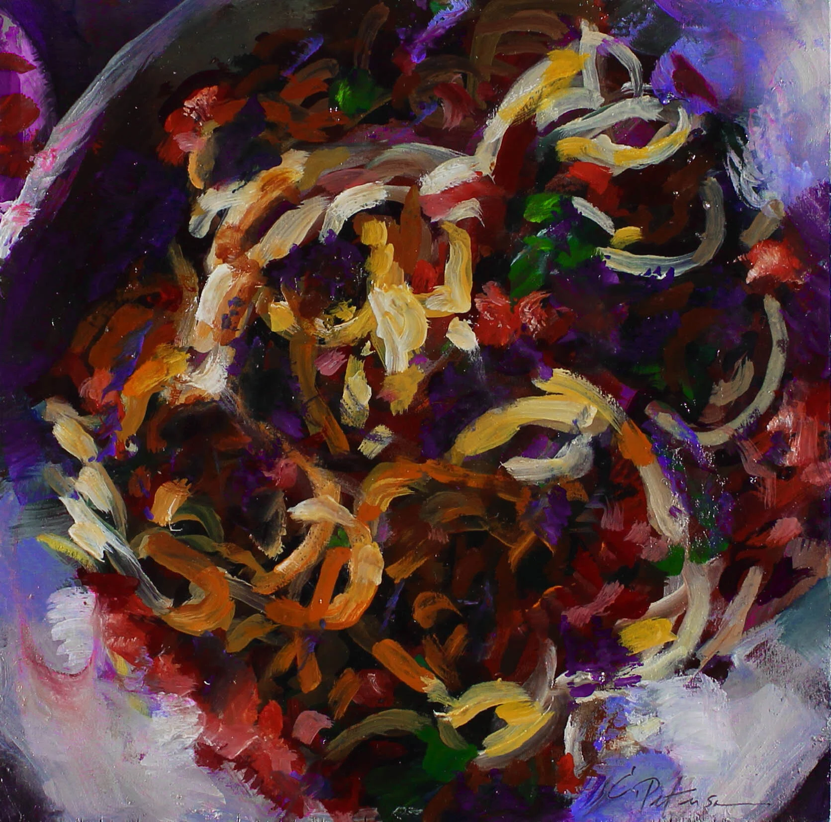 “Pesto Bowl 2”, oil, 6”x6”