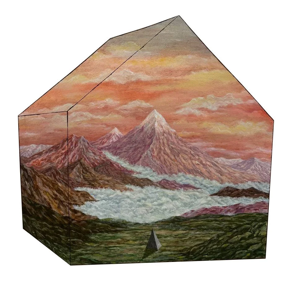 Wandering Toward the Meaning of Home No.2; from "The narative of minorities″ series, Oil on Plywood, 60 x 60 cm, 2025