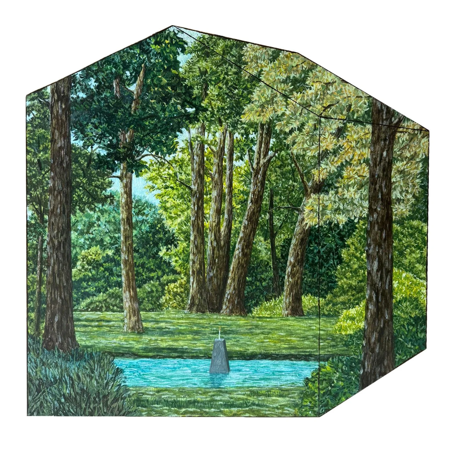 Wandering Toward the Meaning of Home No.7; from "The narative of minorities″ series, Oil on Plywood, 60 x 60 cm, 2025