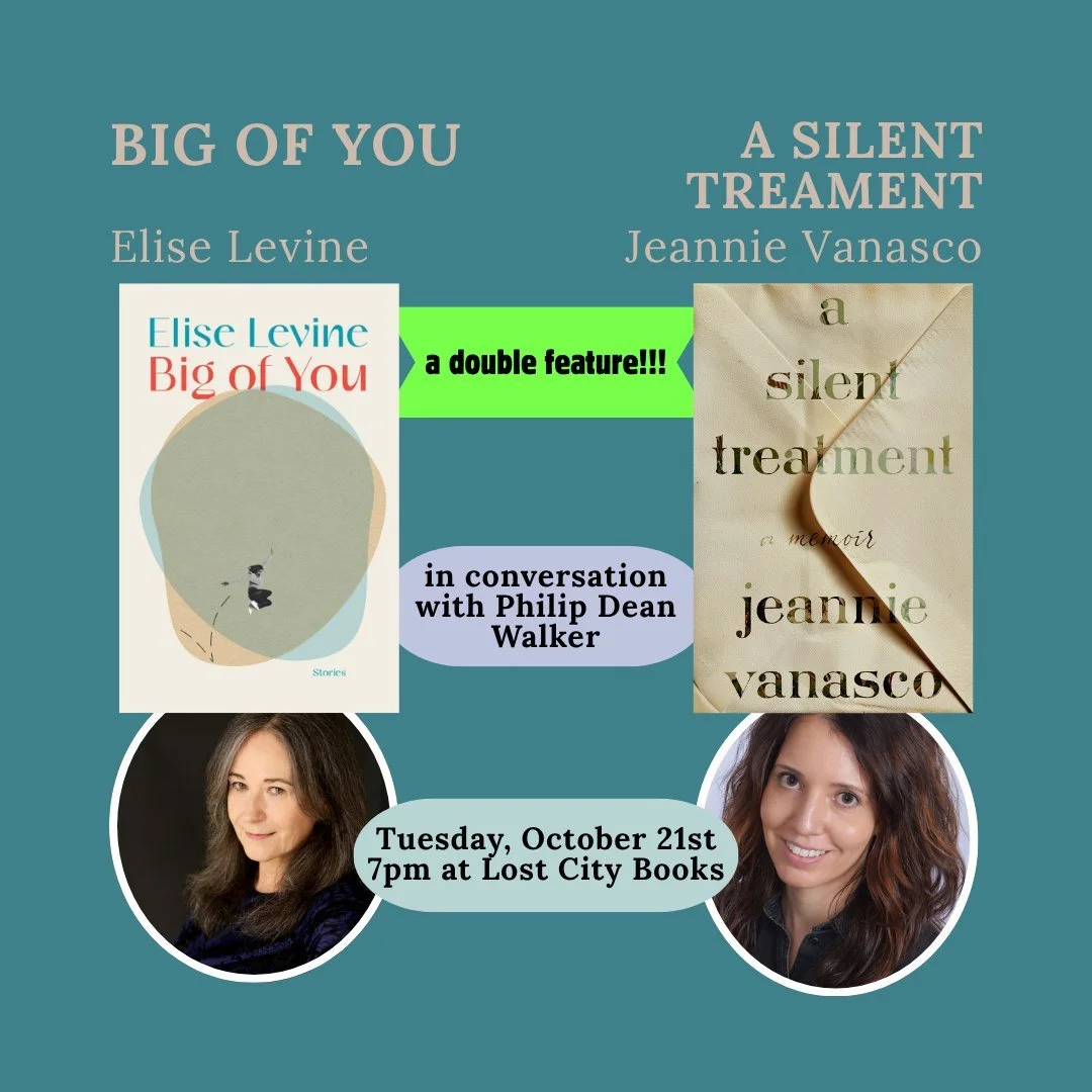 We are one week out from our joint book launch event with Elise Levine and Jeannie Vanasco for their latest books! As always, you can RSVP for the event via the link in our bio. 

About the books:

BIG OF YOU: In these nine stories, Elise Levine illu