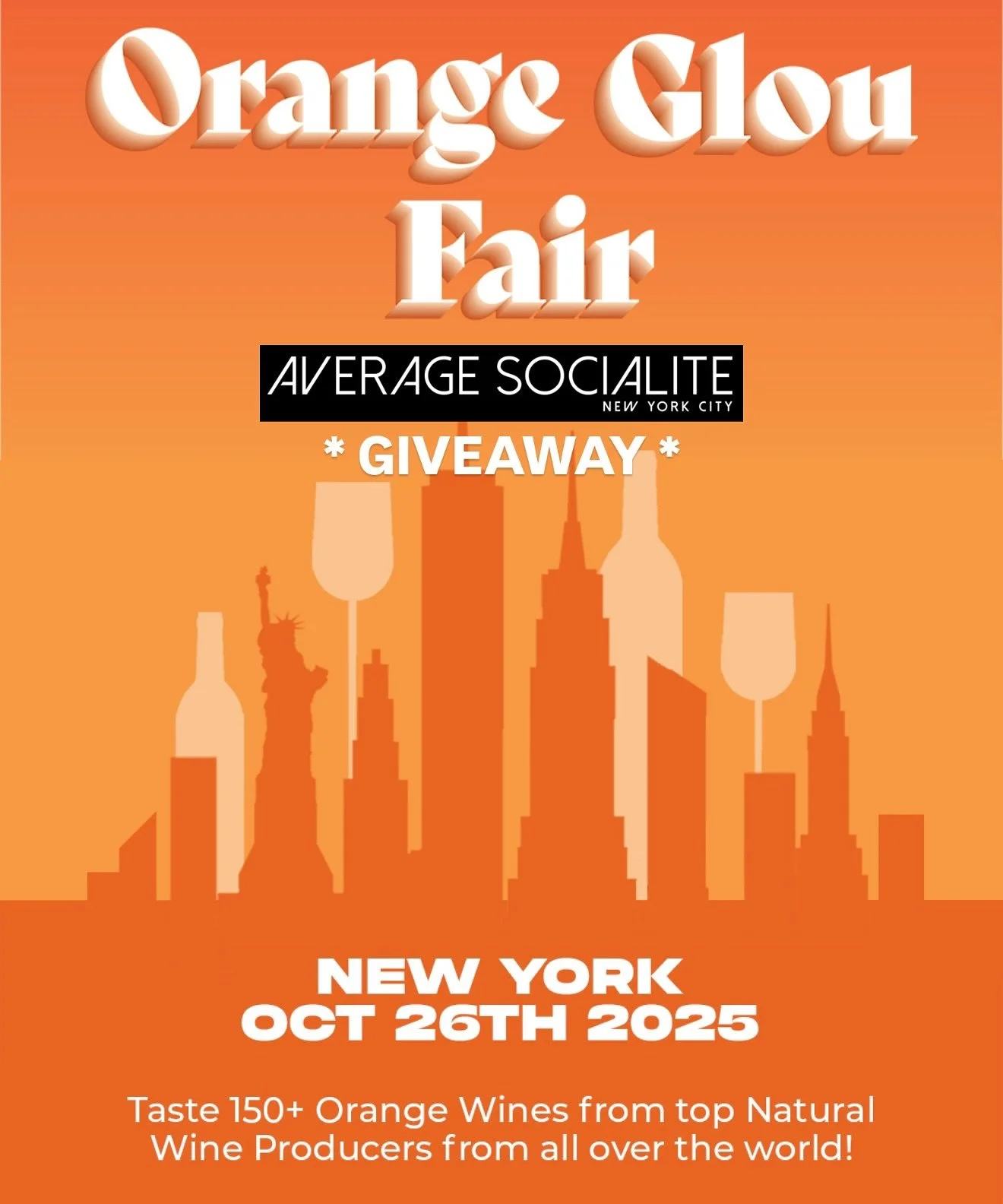 🧡 The 4th Annual Orange Glou Wine Fair returns on October 26, featuring over 150 orange wines from around the world across two floors. Founded by orange wine expert @doreenmwinkler, it remains the only U.S. wine fair dedicated exclusively to orange 