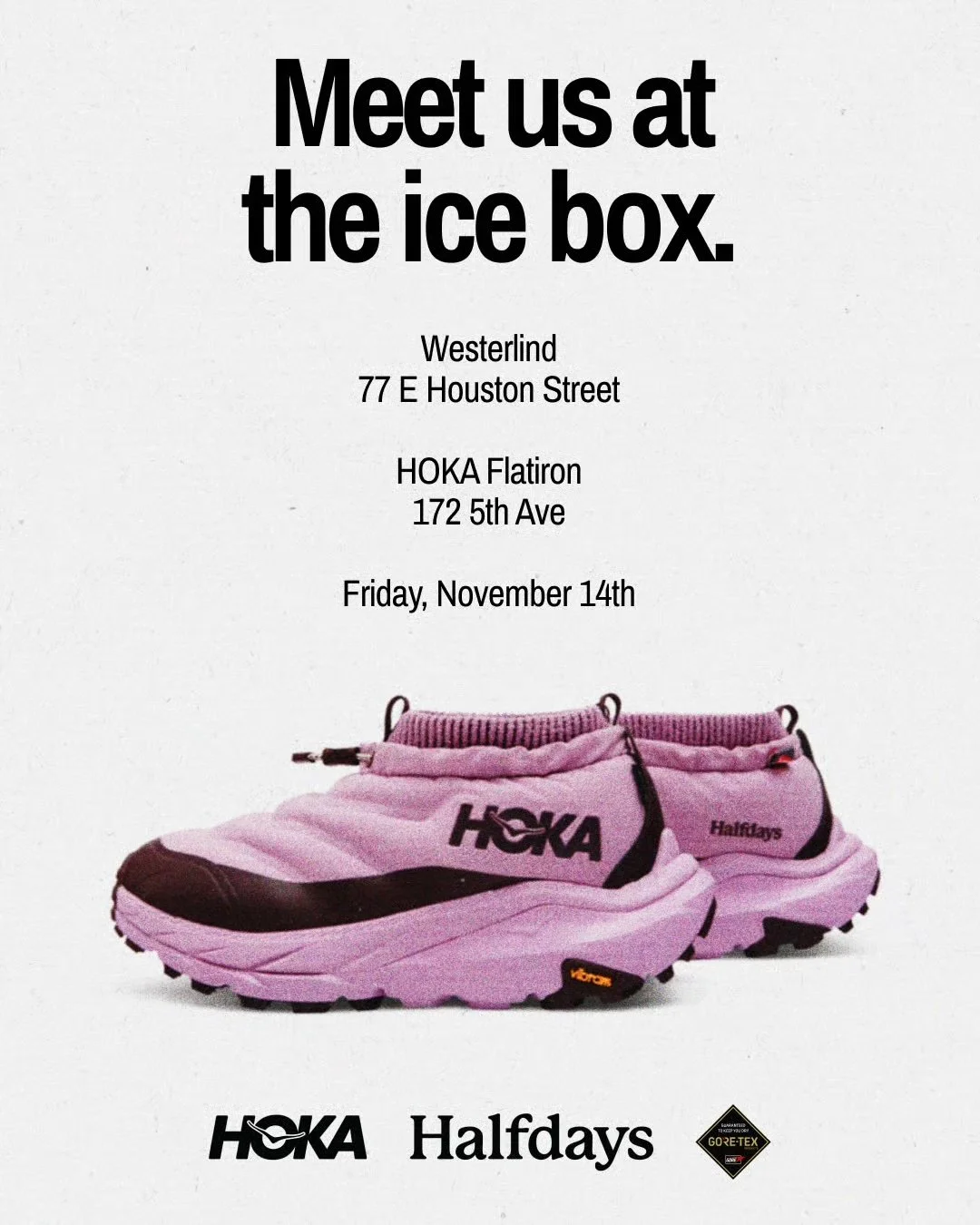 HOKA x HALFDAYS X GORE-TEX® ICE BOX, NYC