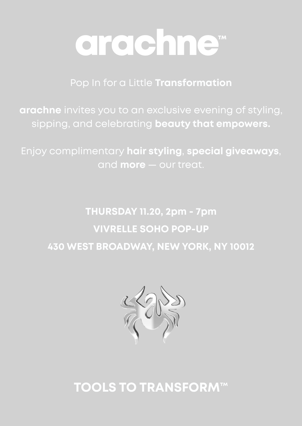 ARACHNE POP-UP, NYC