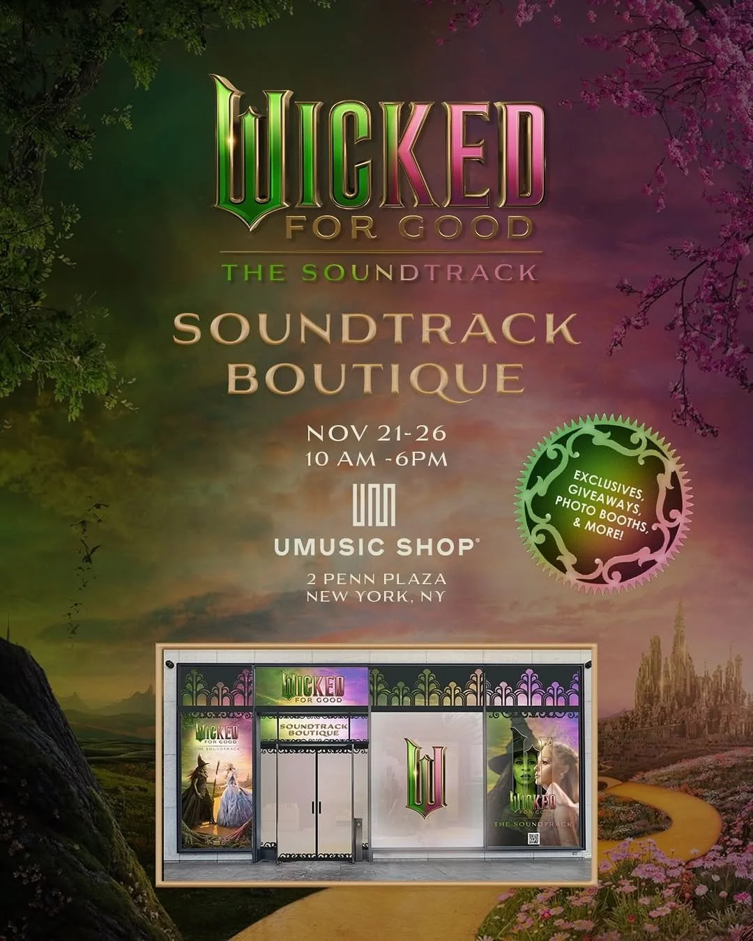 WICKED: FOR GOOD SOUNDTRACK BOUTIQUE, NYC