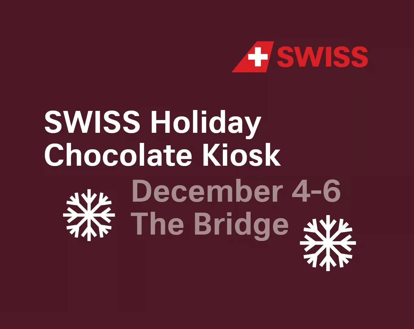 SWISS HOLIDAY CHOCOLATE KIOSK, NYC