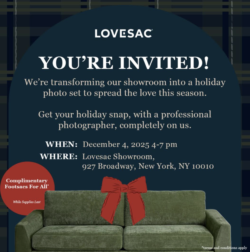 HOLIDAY PHOTOS WITH LOVESAC, NYC