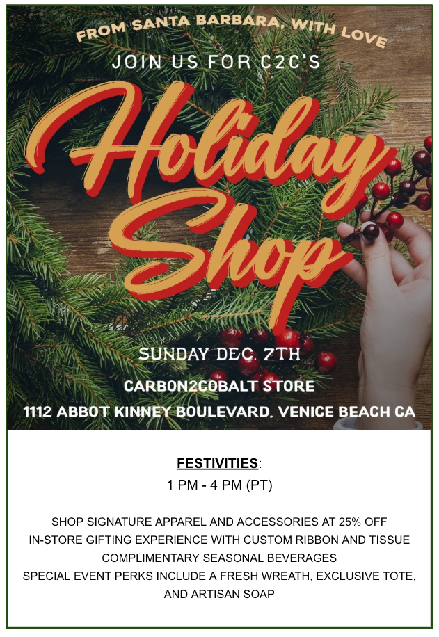 CARBON2COBALT HOLIDAY SHOP, LA