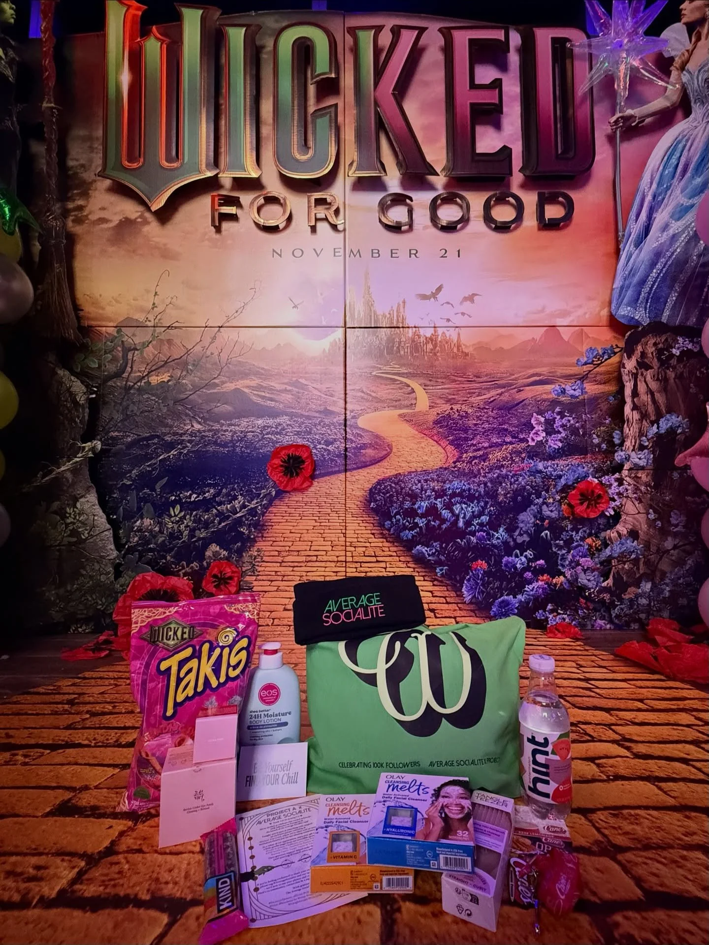 🧹✨ What a wicked night! ✨🧹 Thank you to everyone who joined us to celebrate our 100K followers and the launch of the Average Socialite App&mdash;you made our private screening of Wicked: For Good nothing short of spellbinding. 💚🩷

From taking ove