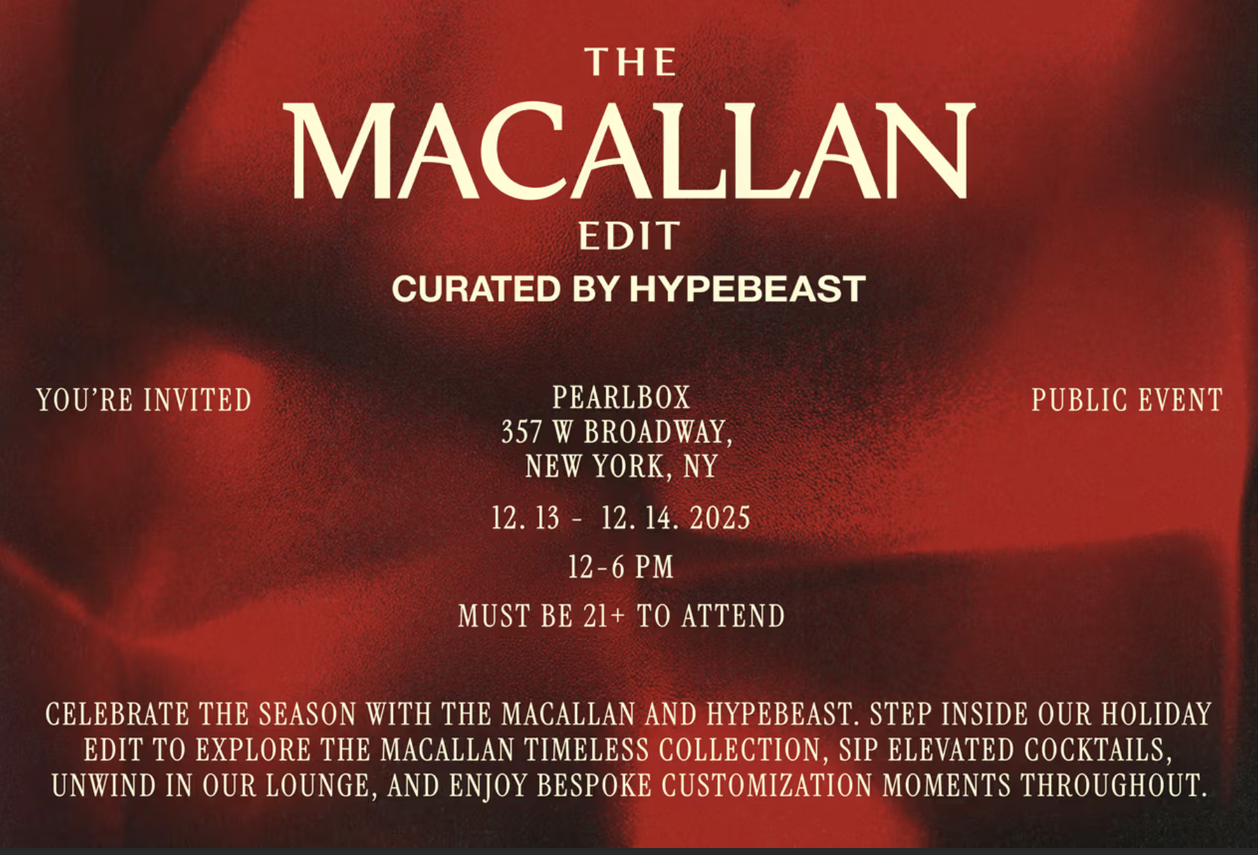 THE MACALLAN EDIT CURATED BY HYPEBEAST, NYC