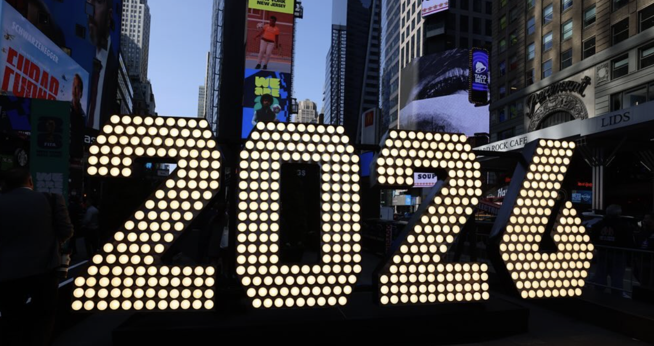 2026 NUMERAL ARRIVAL IN TIMES SQUARE, NYC
