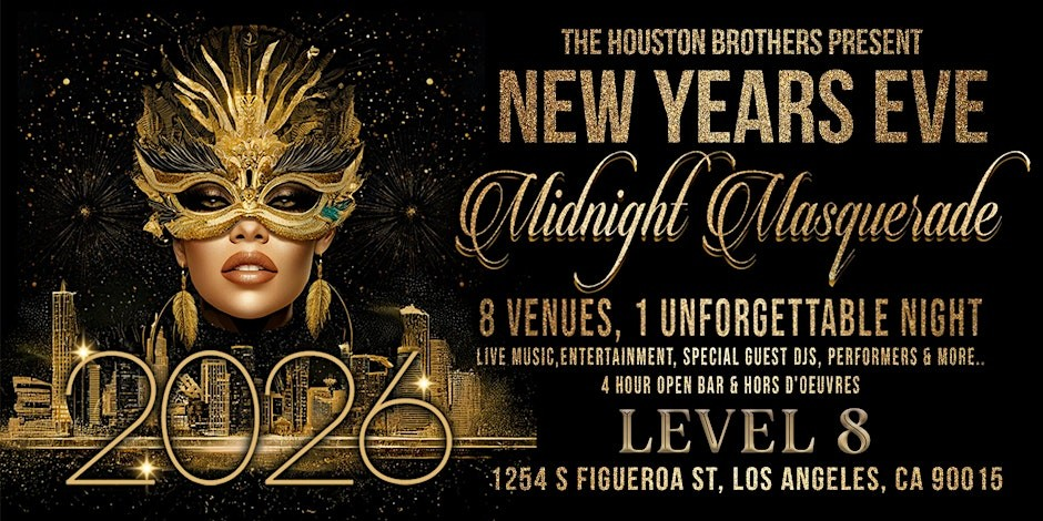 3RD ANNUAL MIDNIGHT MASQUERADE NYE, LA